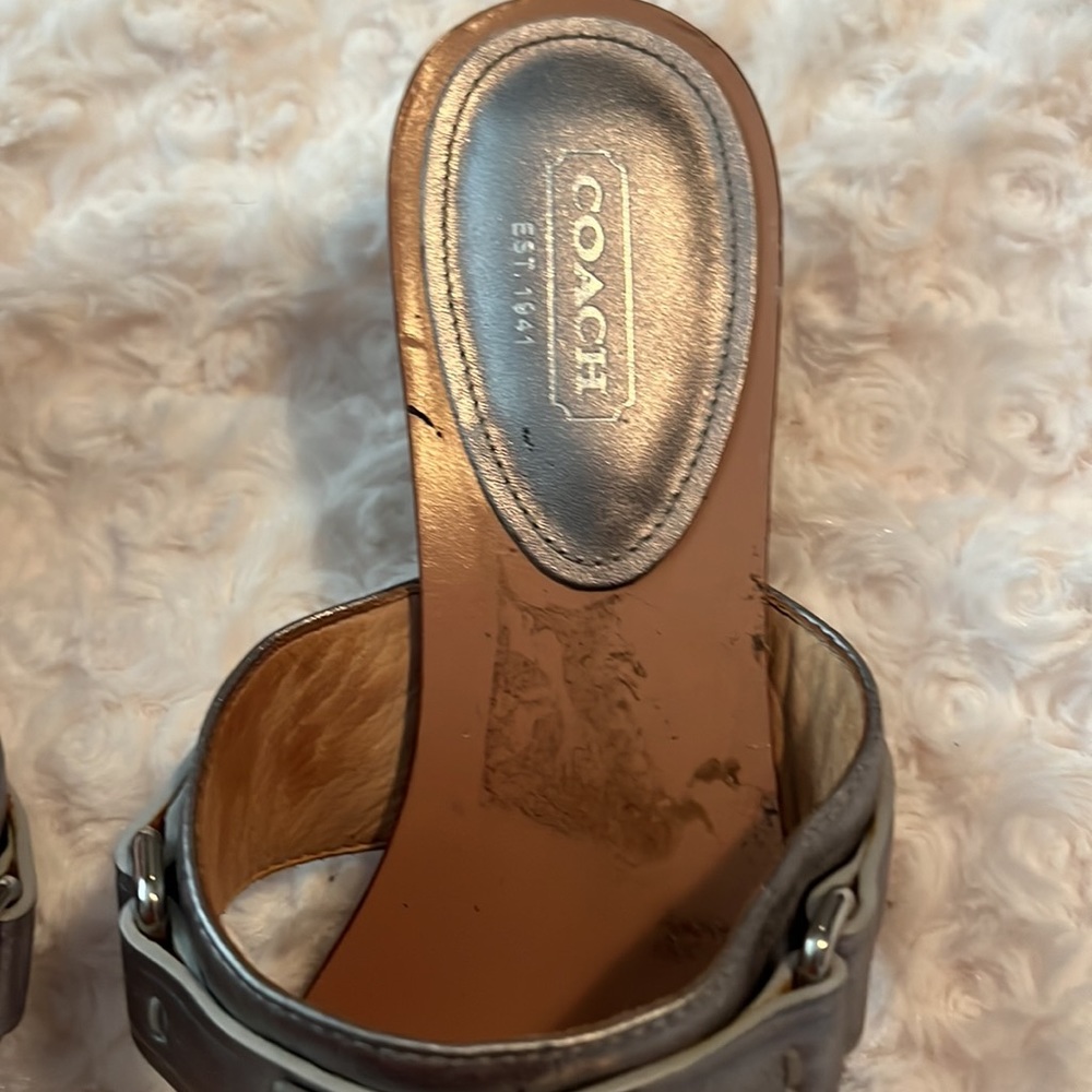Coach silver sandals - Picture 2 of 6